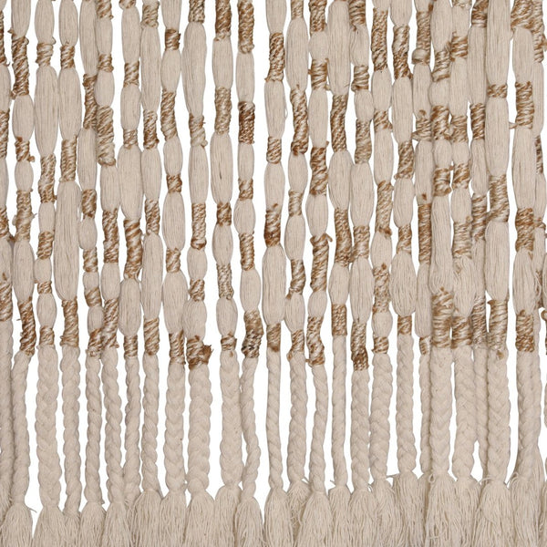 Karina Living Iliana Wall Hanging - Hand-Knitted Wool & Jute Art for Rustic Boho Home Decor & Cozy Spaces DOV6935-NATL