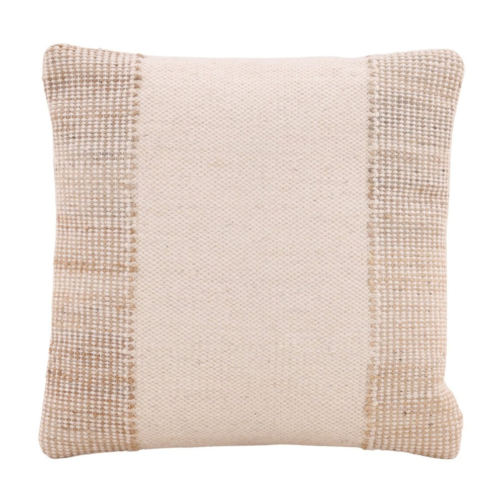 Karina Living Zafiro Pillow Natural - Handwoven Wool & Jute Accent Cushion for Cozy, Stylish Living Spaces DOV6942-NATL
