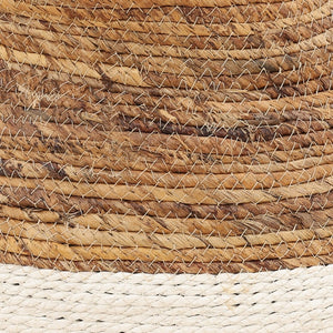 Karina Living Phalen Handwoven Basket - Natural Banana Leaf & Raffia Storage Solution for Stylish Home Decor DOV71023-NATL