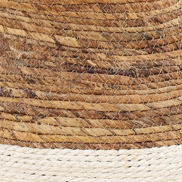 Karina Living Phalen Handwoven Basket - Natural Banana Leaf & Raffia Storage Solution for Stylish Home Decor DOV71023-NATL