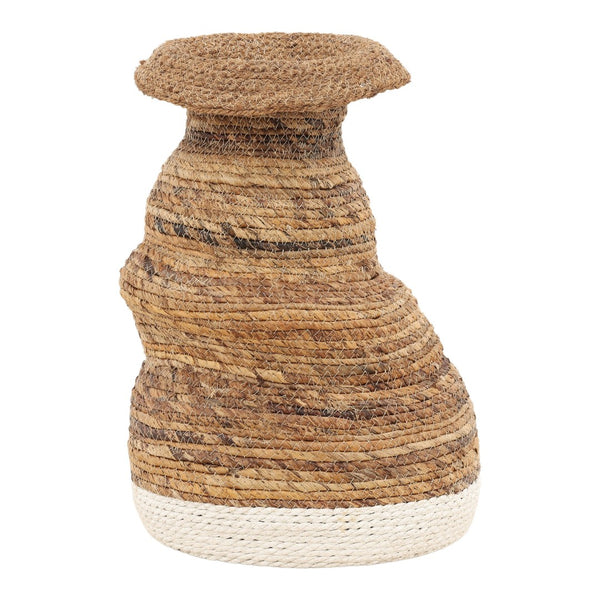 Karina Living Phalen Handwoven Basket - Natural Banana Leaf & Raffia Storage Solution for Stylish Home Decor DOV71023-NATL