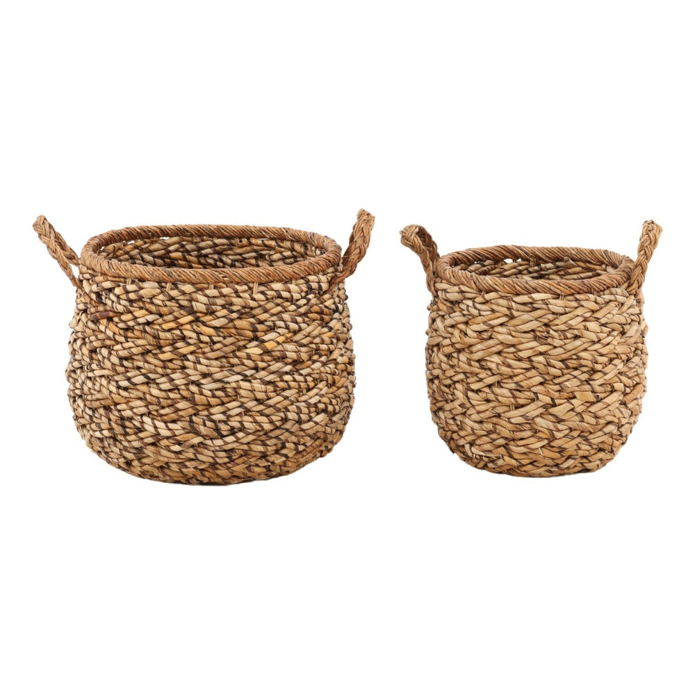 Karina Living Remigio Woven Basket Set of 2 - Stylish Natural Storage Baskets for Home Decor & Organization DOV71026-NATL