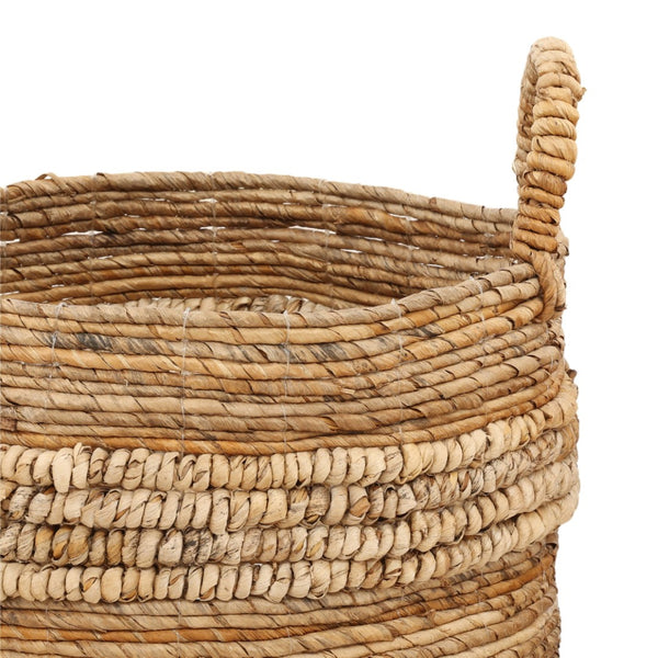 Karina Living Zephyr Woven Basket Set of 3 - Handcrafted Banana Leaf Storage Baskets for Home Organization & Decor DOV71029-NATL