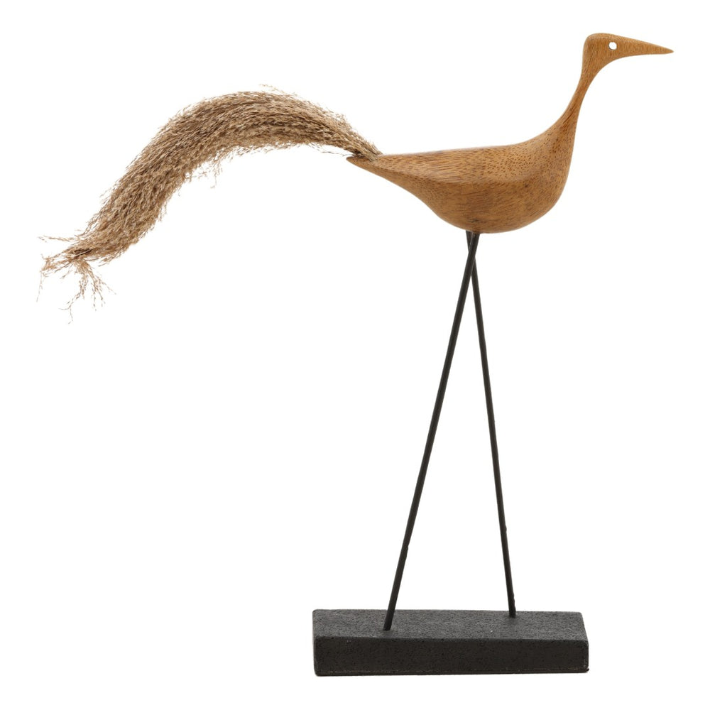 Karina Living Dianthe Sculpture Natural - Elegant Bamboo & Metal Accent Piece for Modern Home Décor Display DOV71034-NATL
