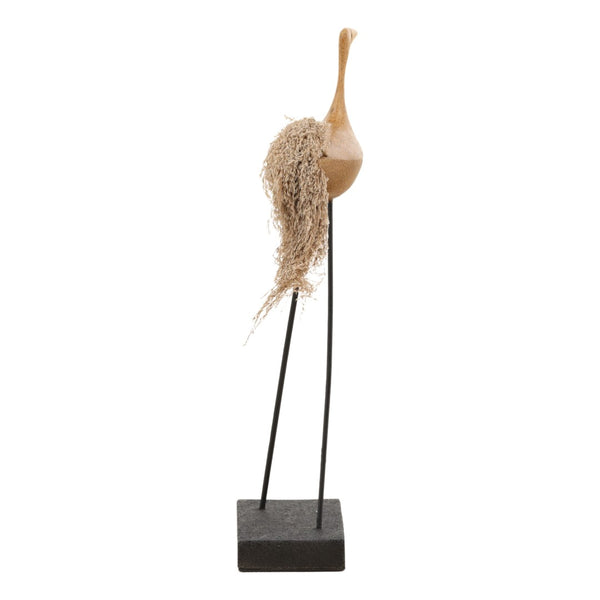 Karina Living Dianthe Sculpture Natural - Elegant Bamboo & Metal Accent Piece for Modern Home Décor Display DOV71034-NATL
