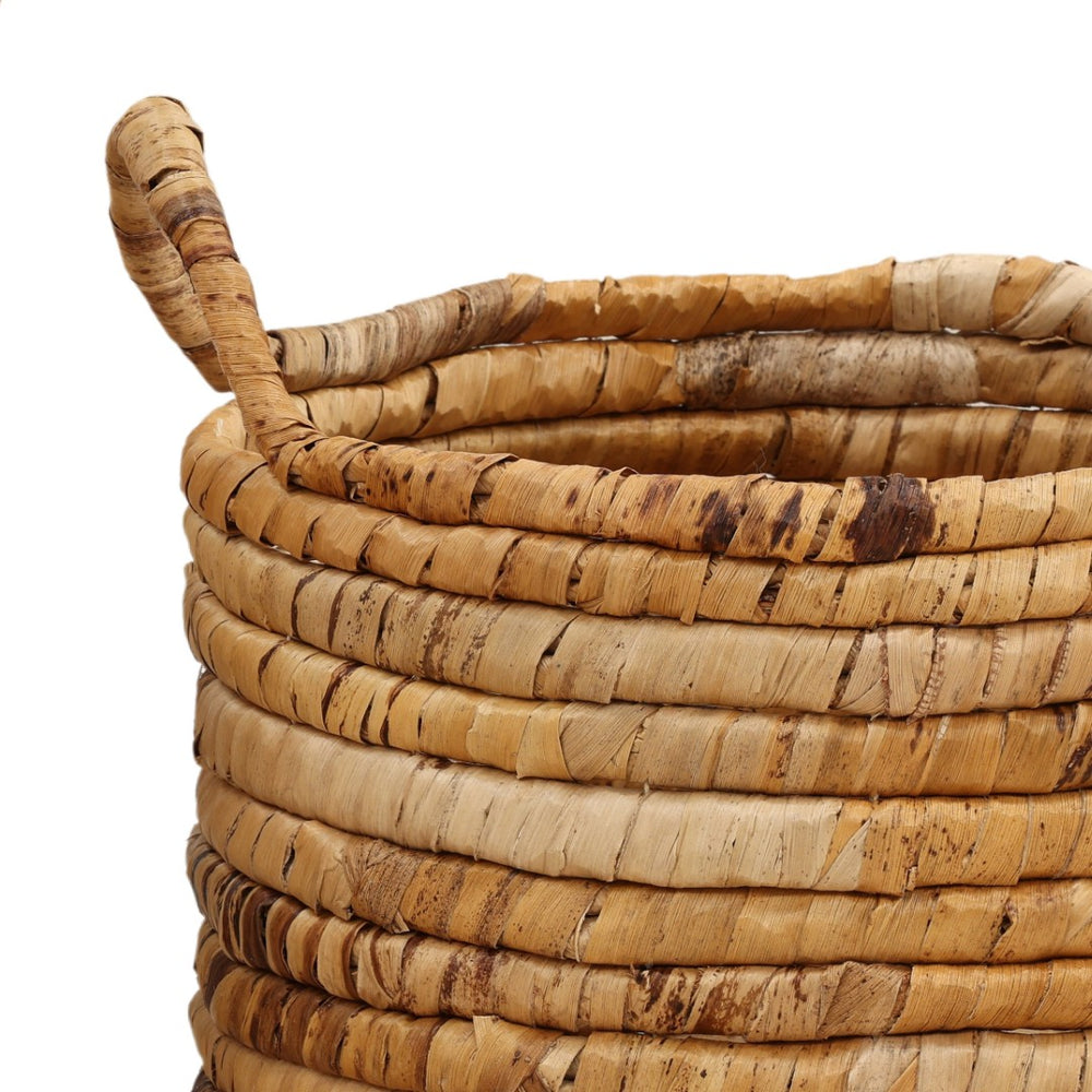 Karina Living Kerensa Handwoven Basket Set of 3 - Eco-Friendly Storage for Home Organization & Decor Ideas DOV71039-NATL