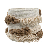 Dovetail Donnie Basket Raffia, Jute and Cotton Weave - White and Natural 