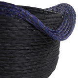 Dovetail Marvis Basket Woven Seagrass - Black and Midnight Blue 