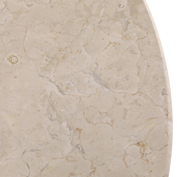 Dovetail Oja Coffee Table Oak Wood, Oak Veneer and Marble - Natural Wash and Cream