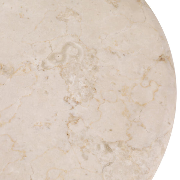 Dovetail Oja Console Table Oak Wood, Oak Veneer and Marble - Natural Wash and Cream