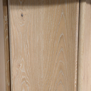 Dovetail Oja Dining Table Oak Wood, Oak Veneer and Marble - Natural Wash and Cream