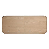 Dovetail Virgia Sideboard Oak Wood and Oak Veneer - Natural 