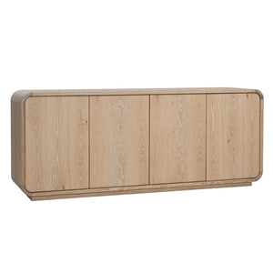 Dovetail Virgia Sideboard Oak Wood and Oak Veneer - Natural 