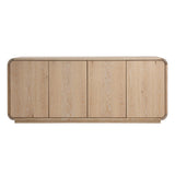 Dovetail Virgia Sideboard Oak Wood and Oak Veneer - Natural 