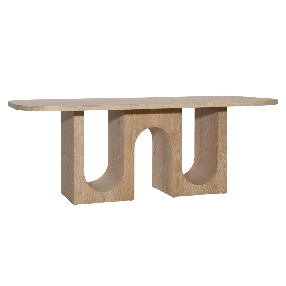 Dovetail June Dining Table Oak Wood and Oak Veneer - Natural 