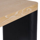 Dovetail Price Console Table Sungkai Wood and Oak Veneer - Black and Natural 