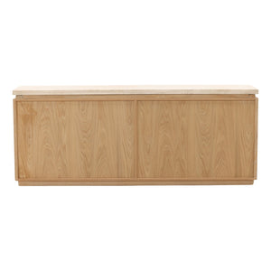 Karina Living Canyon Sideboard Natural Oak with Marble Accent - Elegant Storage for Modern Dining & Living Spaces DOV73015-NATL
