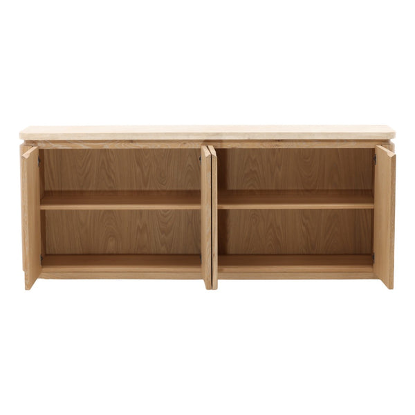Karina Living Canyon Sideboard Natural Oak with Marble Accent - Elegant Storage for Modern Dining & Living Spaces DOV73015-NATL