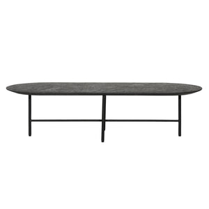 Dovetail Leigh Coffee Table Black Black Micro Cement and Metal DOV74002-BLCK
