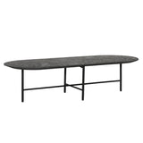 Dovetail Leigh Coffee Table Black Black Micro Cement and Metal DOV74002-BLCK