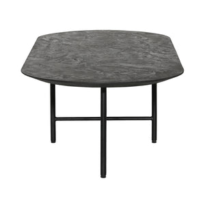 Dovetail Leigh Coffee Table Black Black Micro Cement and Metal DOV74002-BLCK