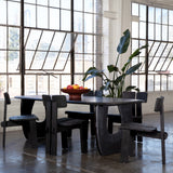 Dovetail,Dining Tables,,Matte Black,Mango Wood,Freight,Black,,Wood,,REGULAR 10,$1750 - $2000 Venetta Dining Table DOV75004-BLCK Dovetail Dovetail