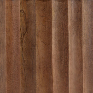 Karina Living Milburn Side Table - Elegant Brown Travertine & Solid Hardwood Design for Modern & Traditional Spaces DOV75006-BRWN