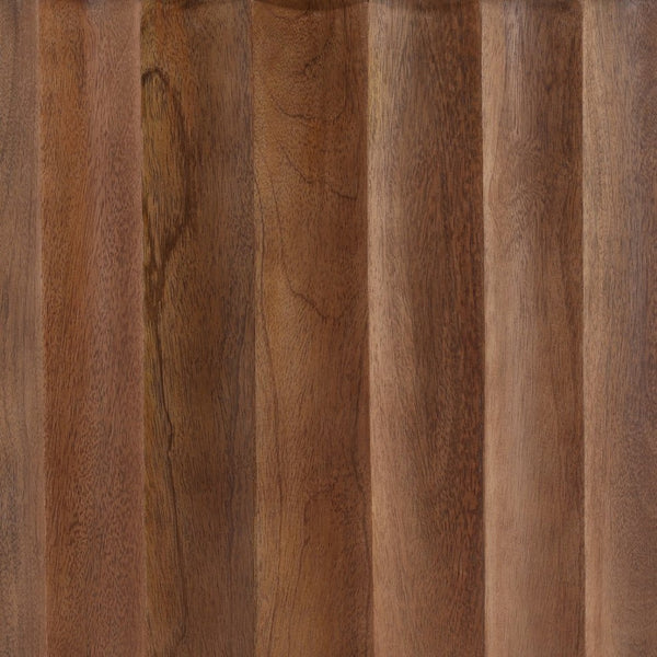 Karina Living Milburn Side Table - Elegant Brown Travertine & Solid Hardwood Design for Modern & Traditional Spaces DOV75006-BRWN