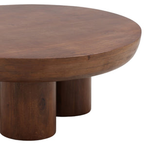 Karina Living Bruce Coffee Table - Solid Mango Wood, Stylish Medium Brown Finish, Durable Design for Modern Homes DOV75028-BRWN