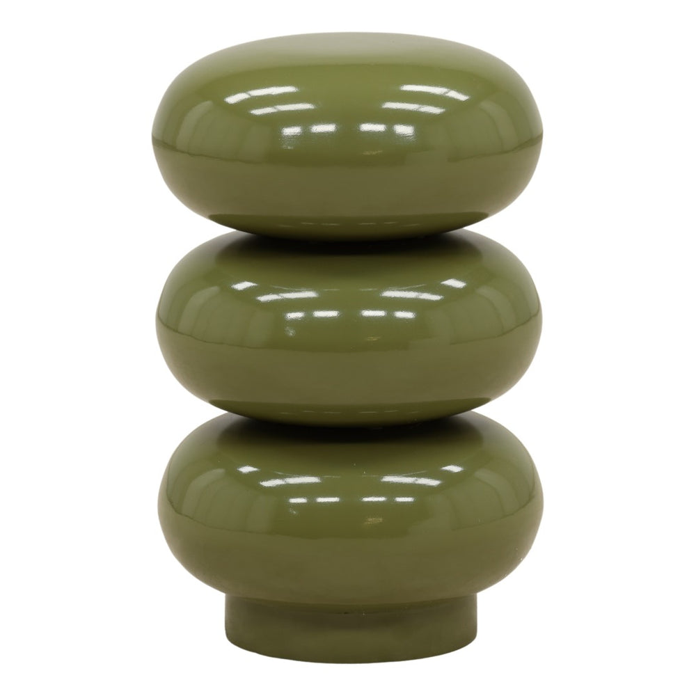 Karina Living Alcott Green Side Table: Stylish Iron Accent Table for Small Spaces, Modern Design & Versatile Use DOV75055-GREN