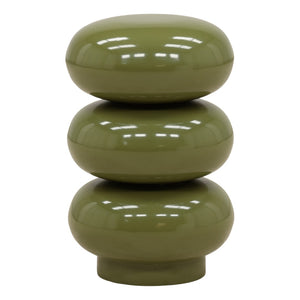Karina Living Alcott Green Side Table: Stylish Iron Accent Table for Small Spaces, Modern Design & Versatile Use DOV75055-GREN