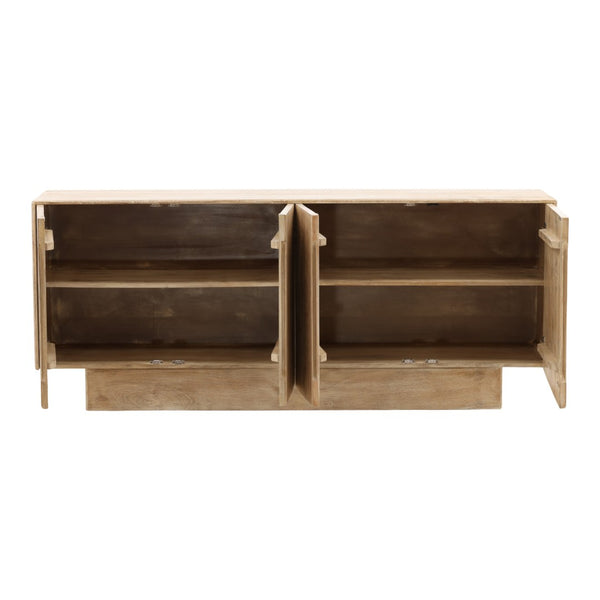 Karina Living Hartland Sideboard - Light Natural Finish in Solid Mango Wood for Stylish Storage & Display Solutions DOV75068-LTNT