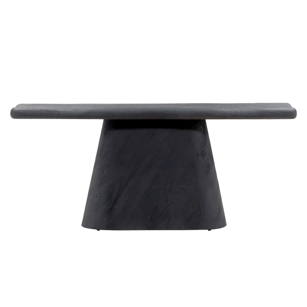 Dovetail Marci Console Table Black Black Acacia Wood DOV76002-BLCK