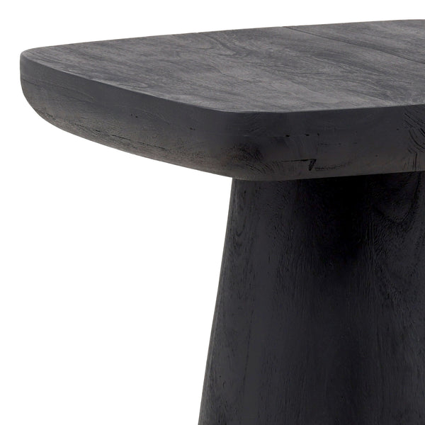 Dovetail Darin Side Table Black Black Acacia Wood DOV76005-BLCK