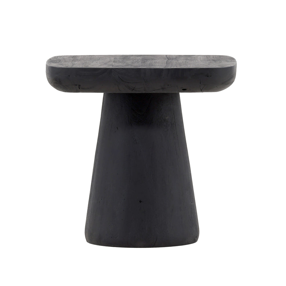 Dovetail Darin Side Table Black Black Acacia Wood DOV76005-BLCK