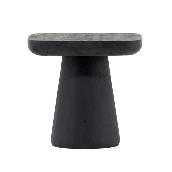 Dovetail Darin Side Table Black Black Acacia Wood DOV76005-BLCK