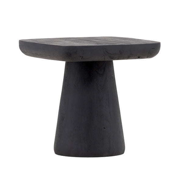 Dovetail Darin Side Table Black Black Acacia Wood DOV76005-BLCK