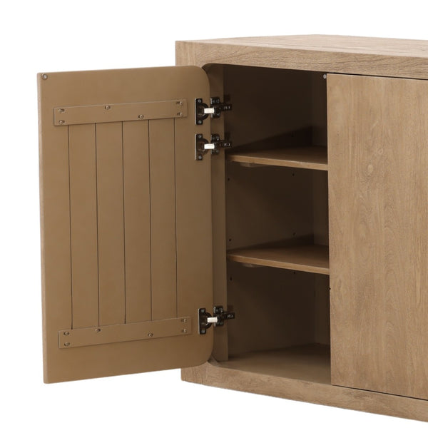 Karina Living Leandra Sideboard in Weathered Natural - Rustic Acacia Wood Storage for Modern Dining & Living Spaces DOV76022-NATL