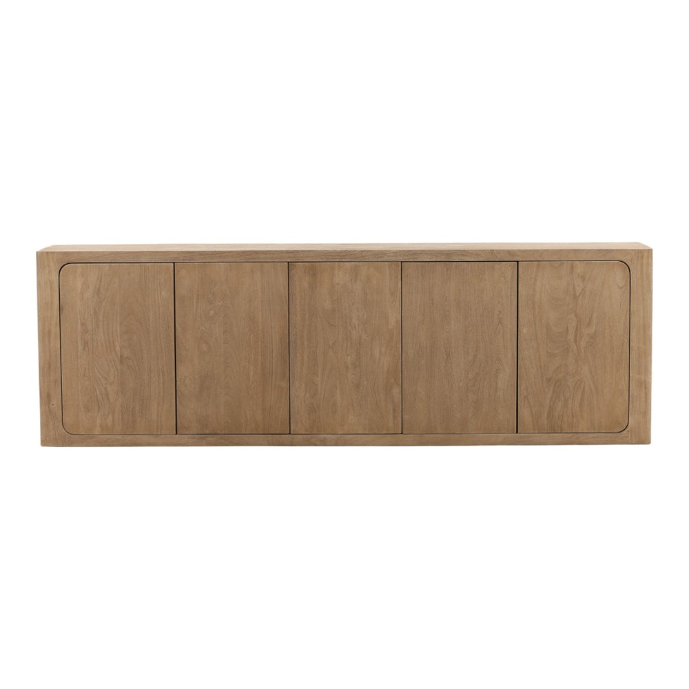 Karina Living Leandra Sideboard in Weathered Natural - Rustic Acacia Wood Storage for Modern Dining & Living Spaces DOV76022-NATL