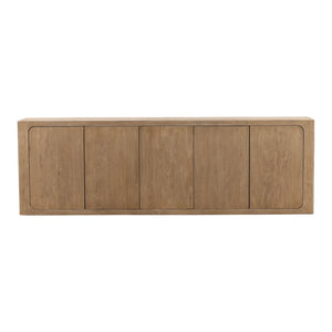 Karina Living Leandra Sideboard in Weathered Natural - Rustic Acacia Wood Storage for Modern Dining & Living Spaces DOV76022-NATL