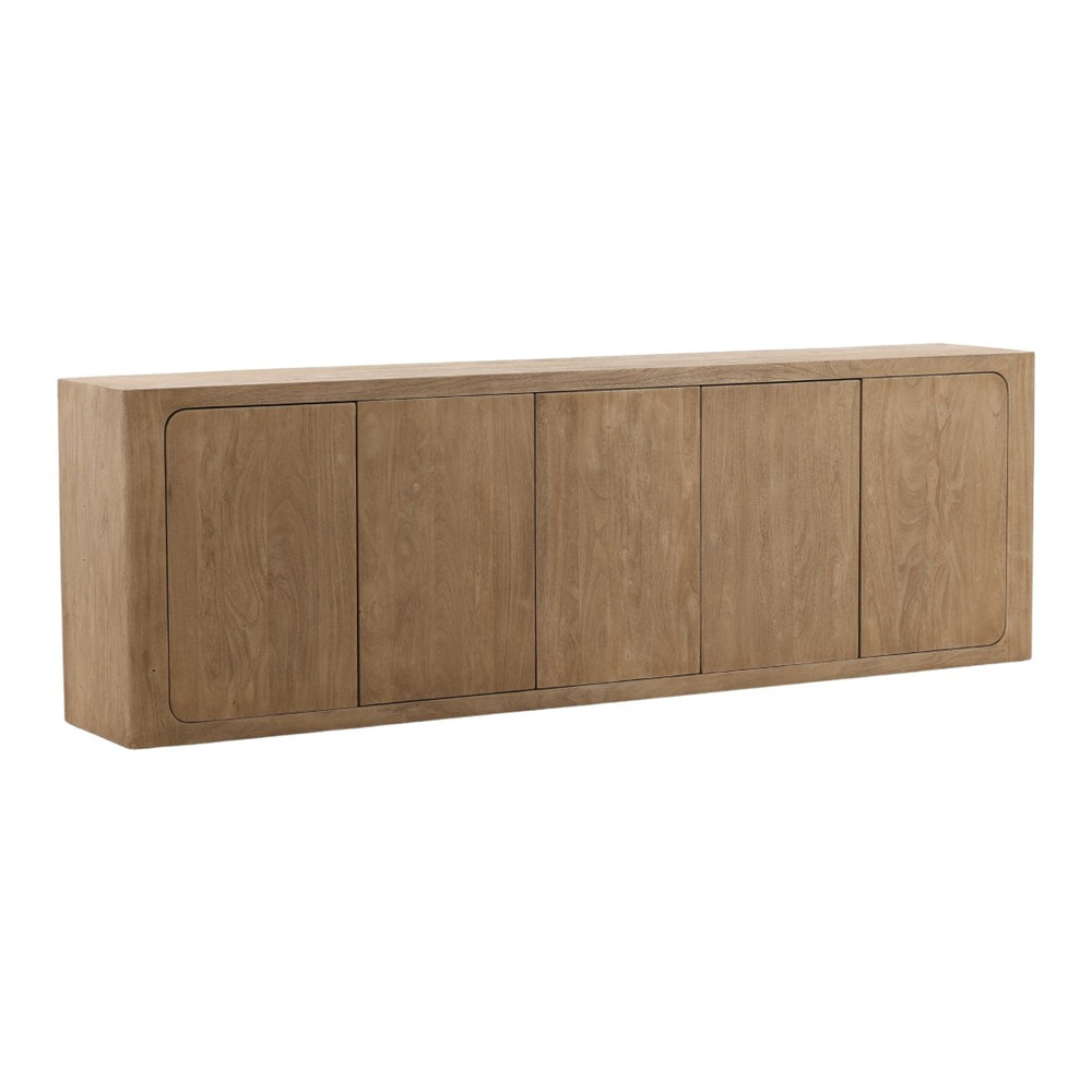 Karina Living Leandra Sideboard in Weathered Natural - Rustic Acacia Wood Storage for Modern Dining & Living Spaces DOV76022-NATL