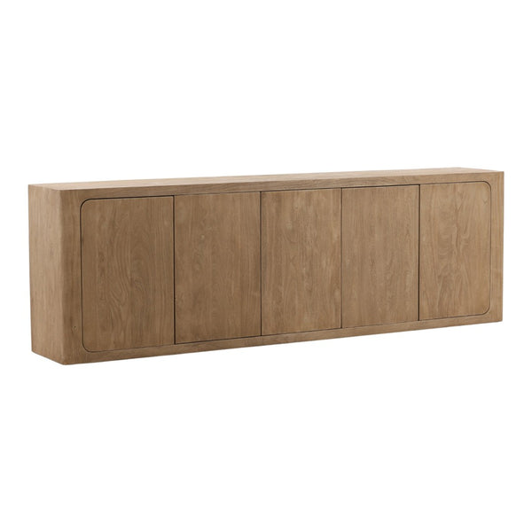 Karina Living Leandra Sideboard in Weathered Natural - Rustic Acacia Wood Storage for Modern Dining & Living Spaces DOV76022-NATL