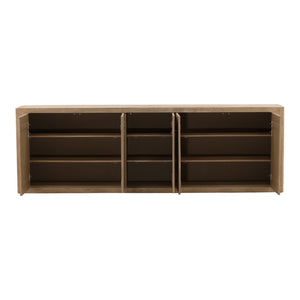 Karina Living Leandra Sideboard in Weathered Natural - Rustic Acacia Wood Storage for Modern Dining & Living Spaces DOV76022-NATL