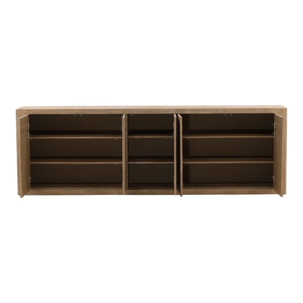 Karina Living Leandra Sideboard in Weathered Natural - Rustic Acacia Wood Storage for Modern Dining & Living Spaces DOV76022-NATL