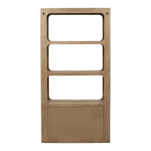 Karina Living Leandra Bookcase in Weathered Natural - Stylish Acacia Wood Storage for Home & Office Spaces DOV76023-NATL