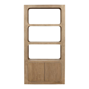 Karina Living Leandra Bookcase in Weathered Natural - Stylish Acacia Wood Storage for Home & Office Spaces DOV76023-NATL