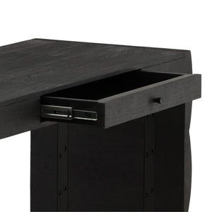 Karina Living Natassia Desk Black - Stylish Acacia Wood Workstation for Home Office & Modern Living Spaces DOV76034-BLCK