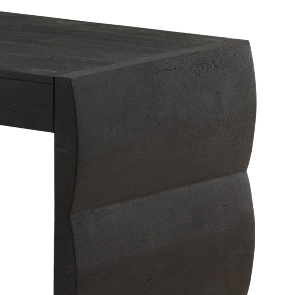 Karina Living Natassia Desk Black - Stylish Acacia Wood Workstation for Home Office & Modern Living Spaces DOV76034-BLCK