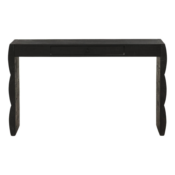 Karina Living Natassia Desk Black - Stylish Acacia Wood Workstation for Home Office & Modern Living Spaces DOV76034-BLCK