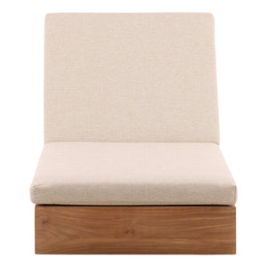Karina Living Darlene Outdoor Chaise Lounge in Sand - Stylish Teak Frame, Weather-Resistant Fabric, Easy Care DOV7714-SAND